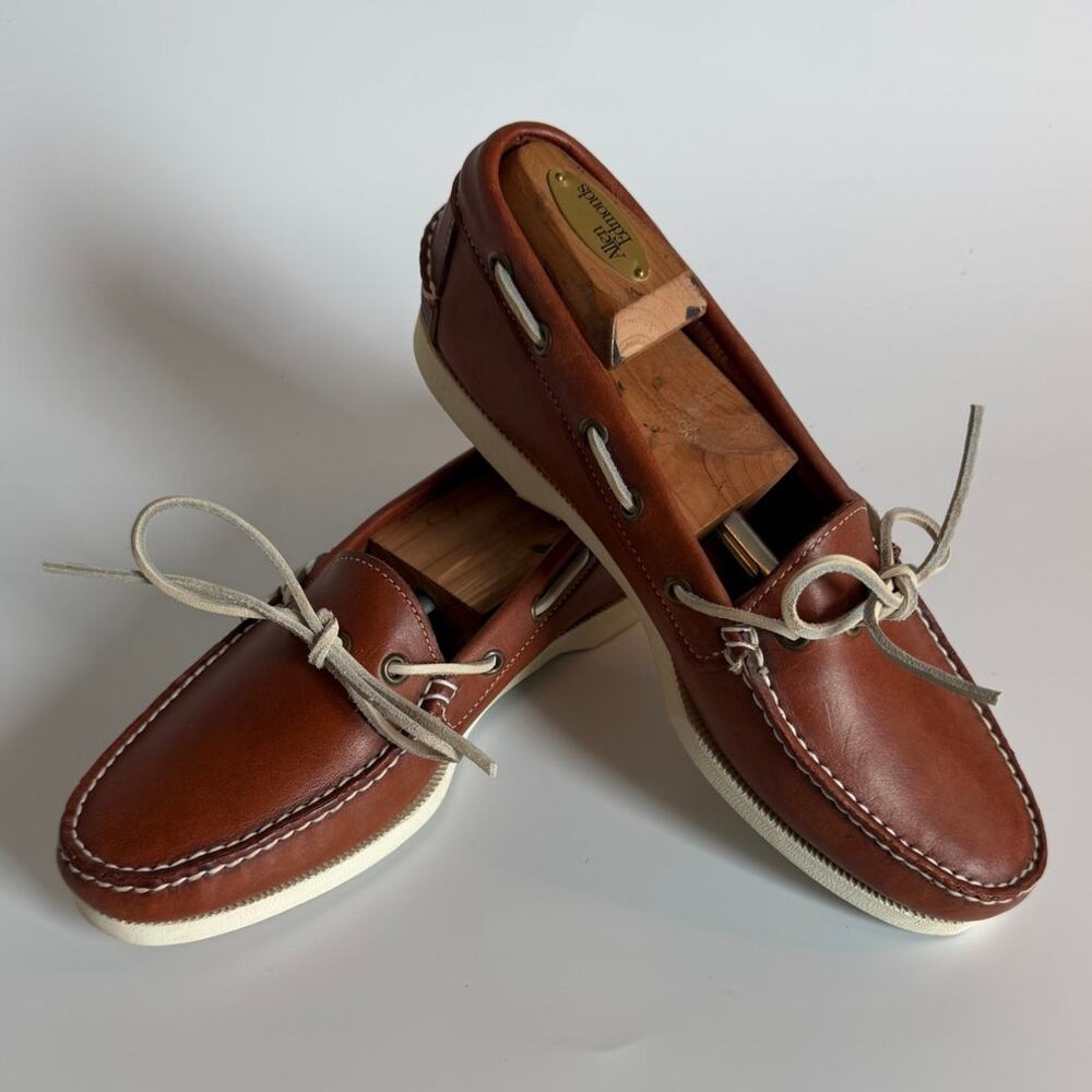 WORN ONCE Rancourt & Co. x Polo Ralph Lauren Boat Shoe EUC Made in Maine USA 9 D
